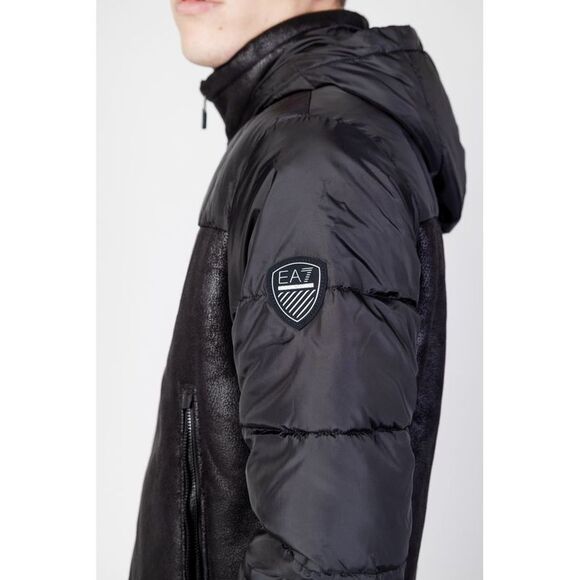EA7 Emporio Armani Black Polyester Shell Men's Jacket - Picture 5 of 5